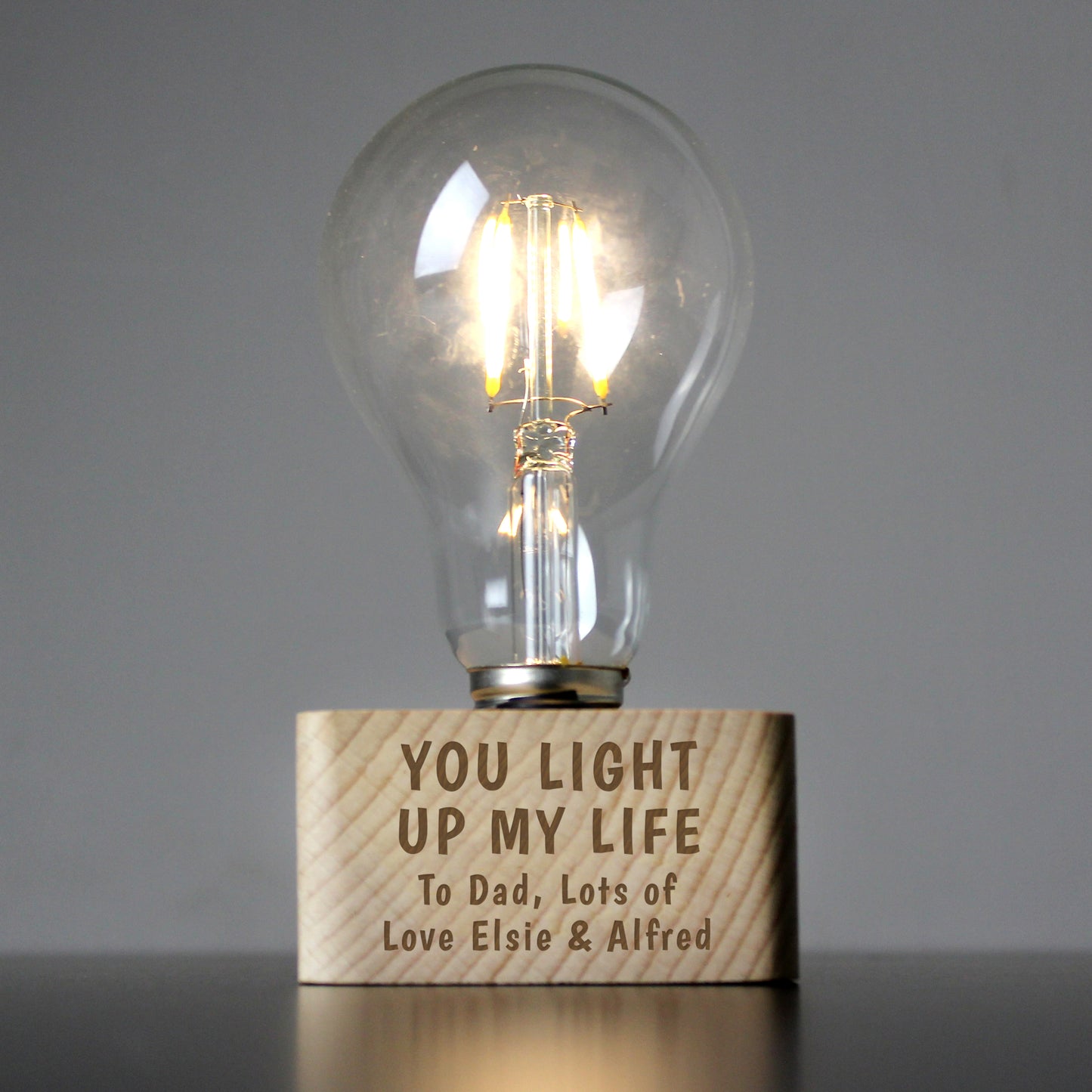 Personalised You Light Up My Life LED Bulb Table Lamp