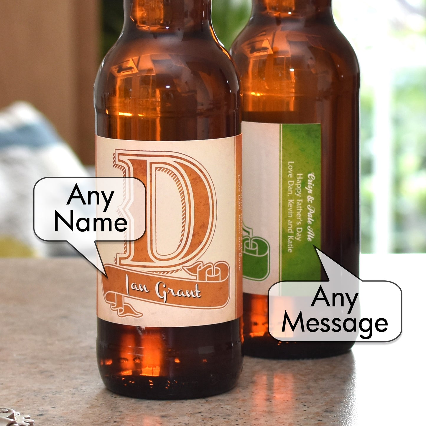 Personalised Dad Pack of 3 Beer