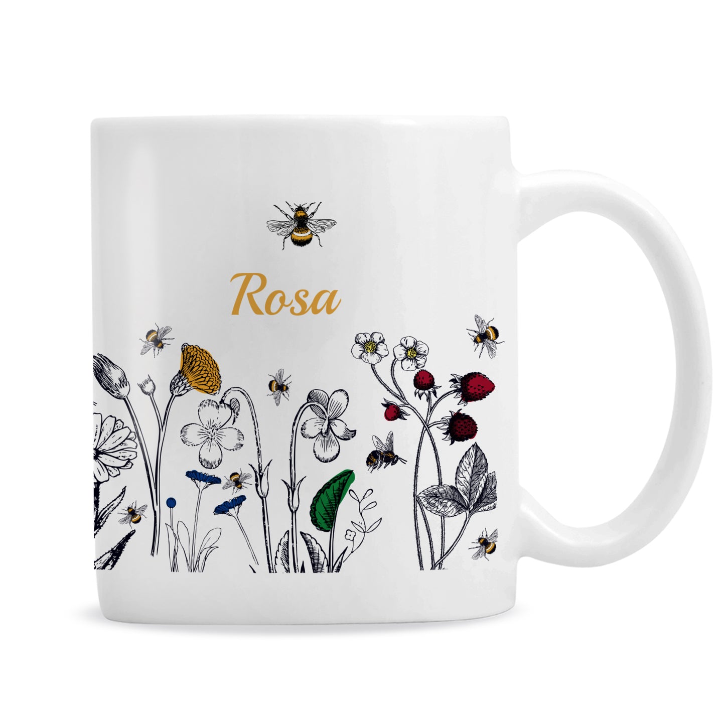 Personalised Wild Flowers Mug