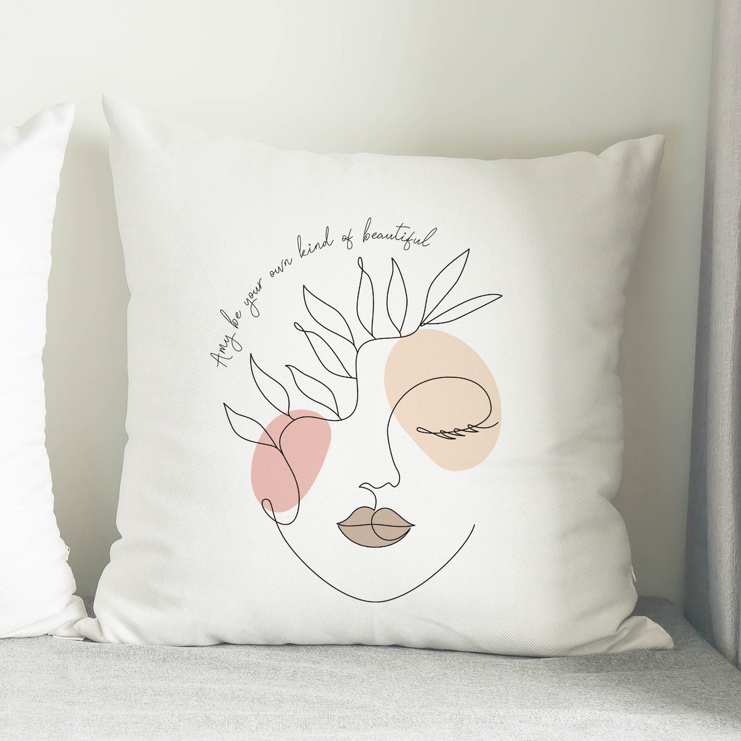 Personalised Grace Line Art Cushion