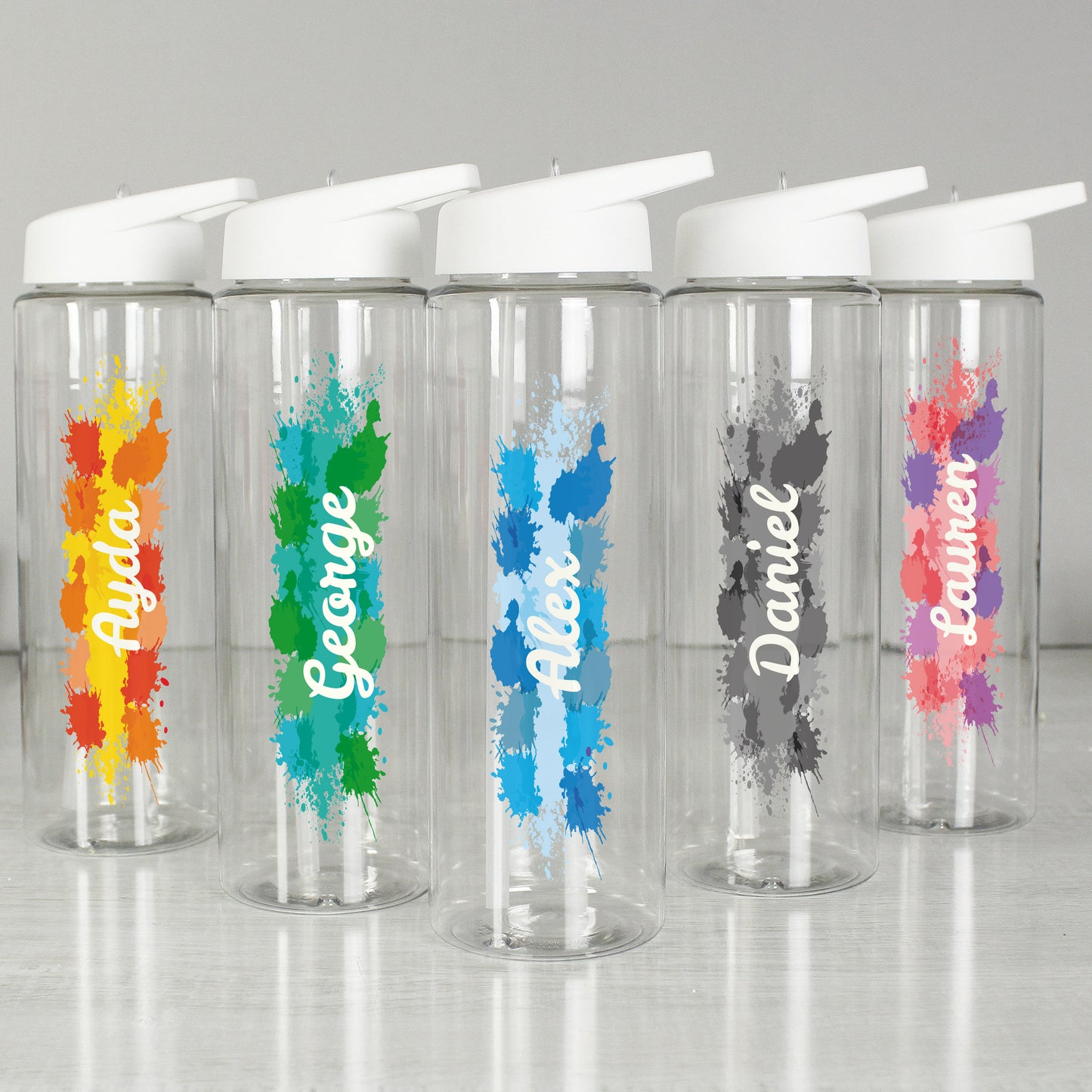 Personalised Splash Name Only Water Bottle