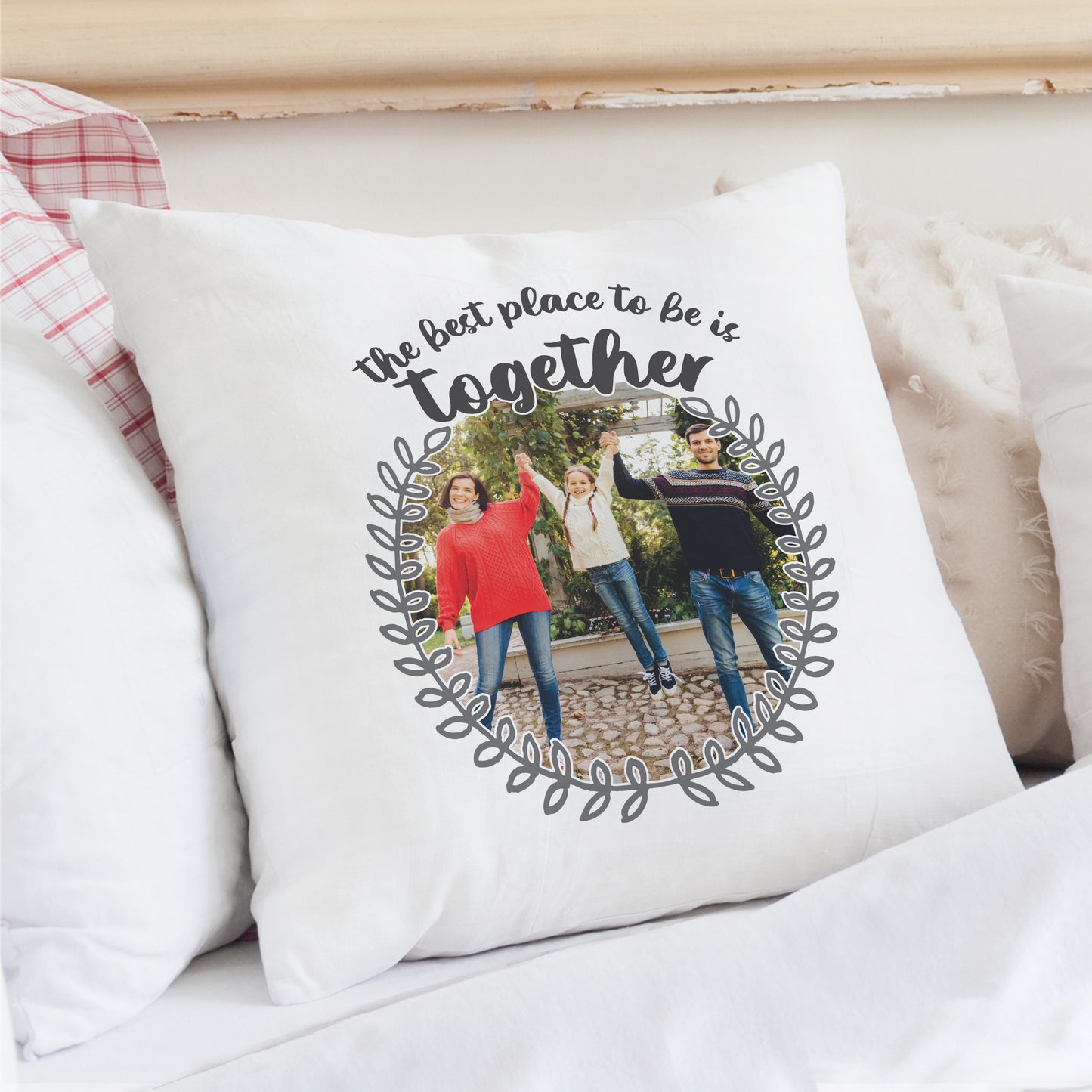 Personalised Better Together Photo Upload Cushion