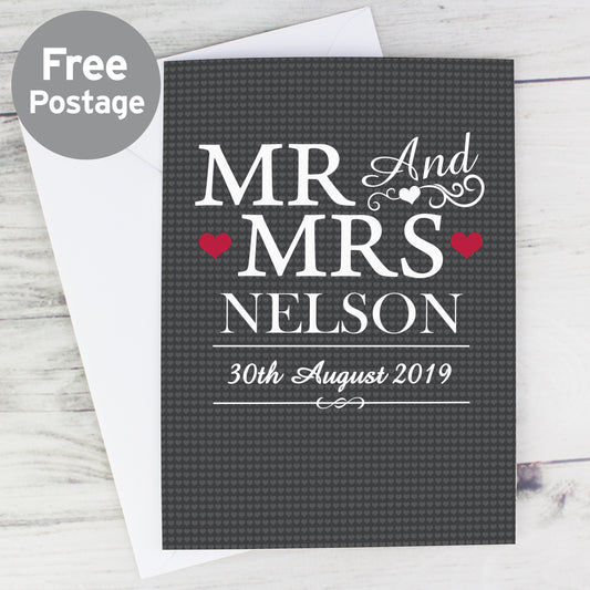 Personalised Mr & Mrs Card