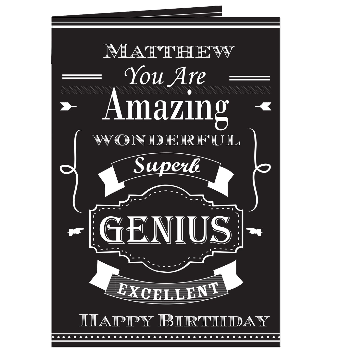 Personalised Vintage Typography Card