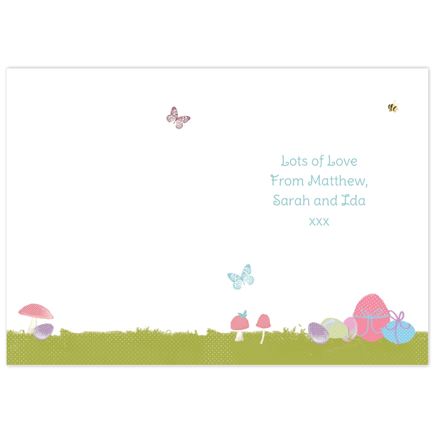 Personalised Easter Meadow Chick Card