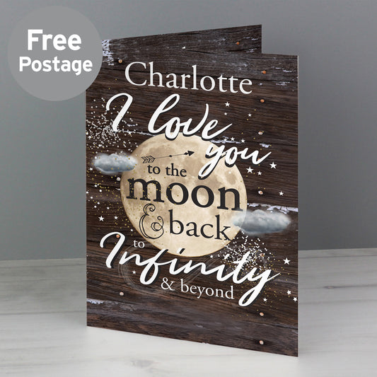 Personalised To the Moon & Infinity... Card