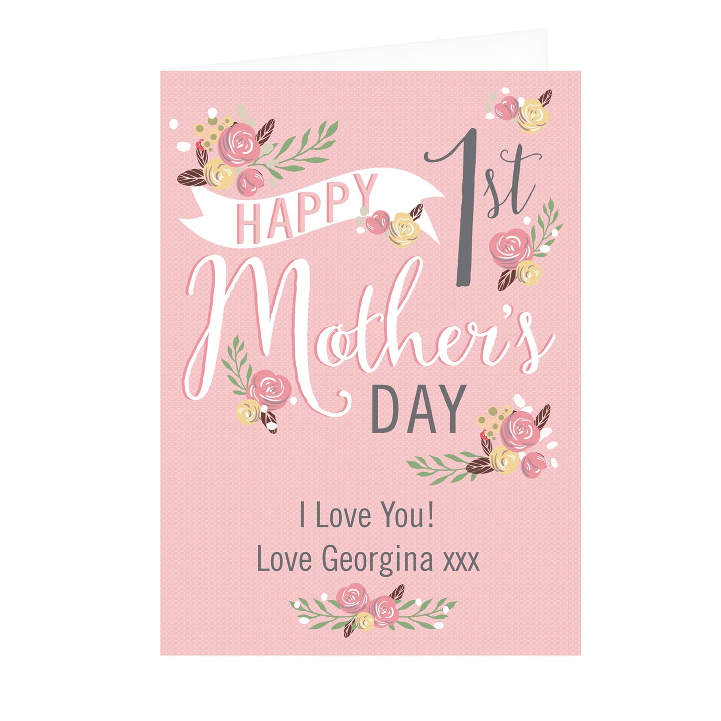 Personalised Floral Bouquet 1st Mother's Day Card