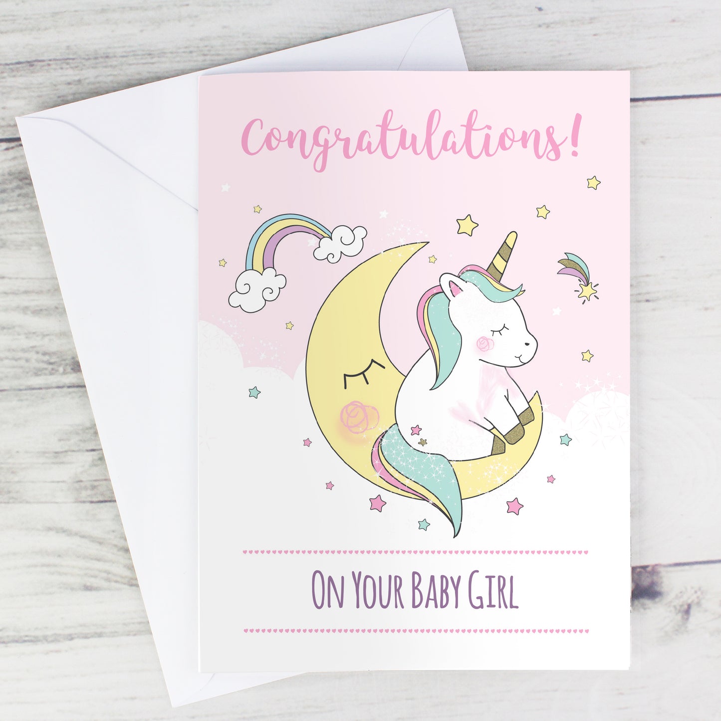 Personalised Baby Unicorn Card