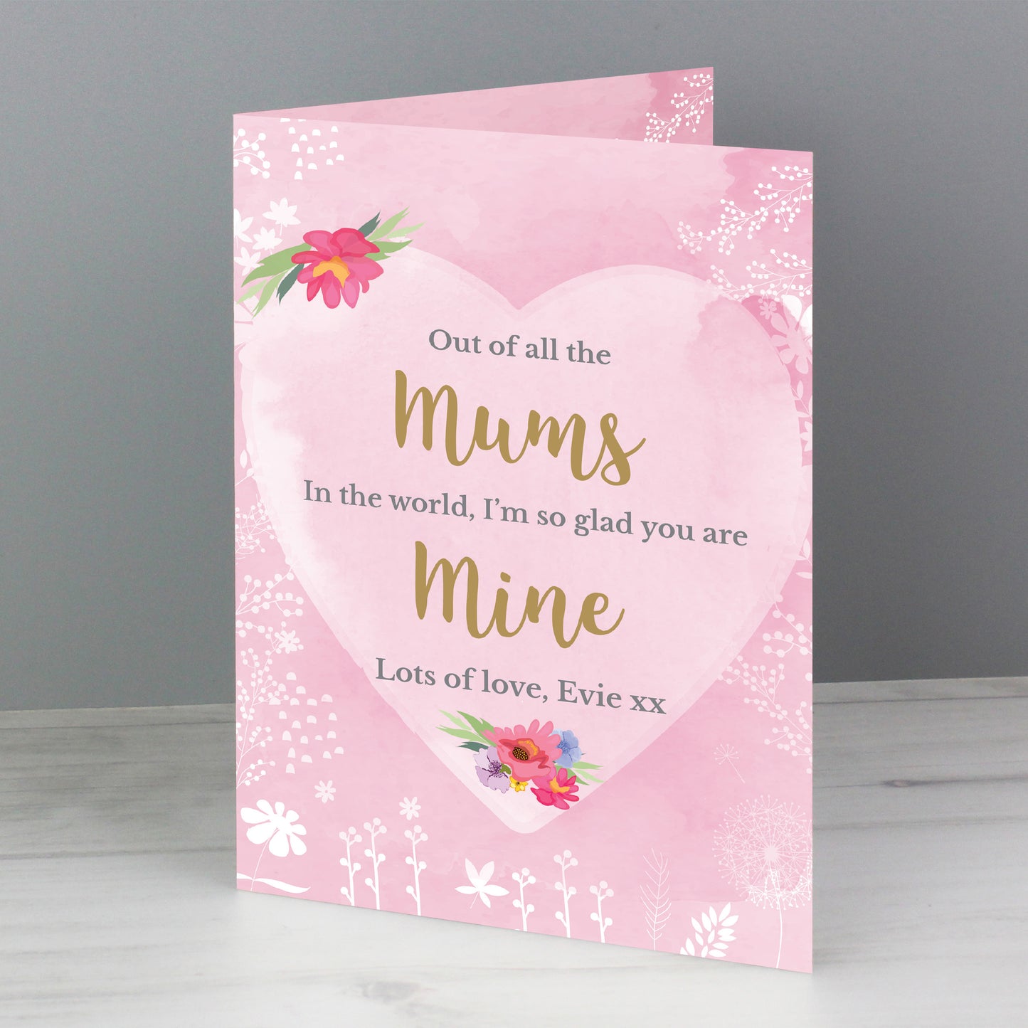 Personalised Floral Watercolour Card