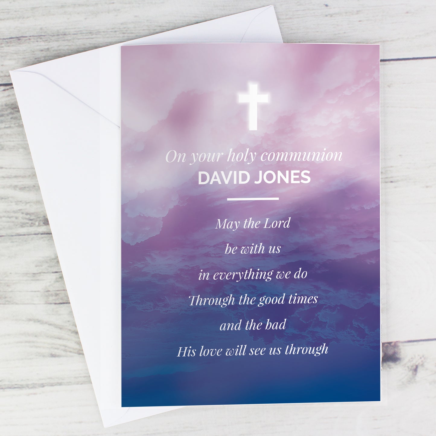 Personalised In Loving Memory Cross Card