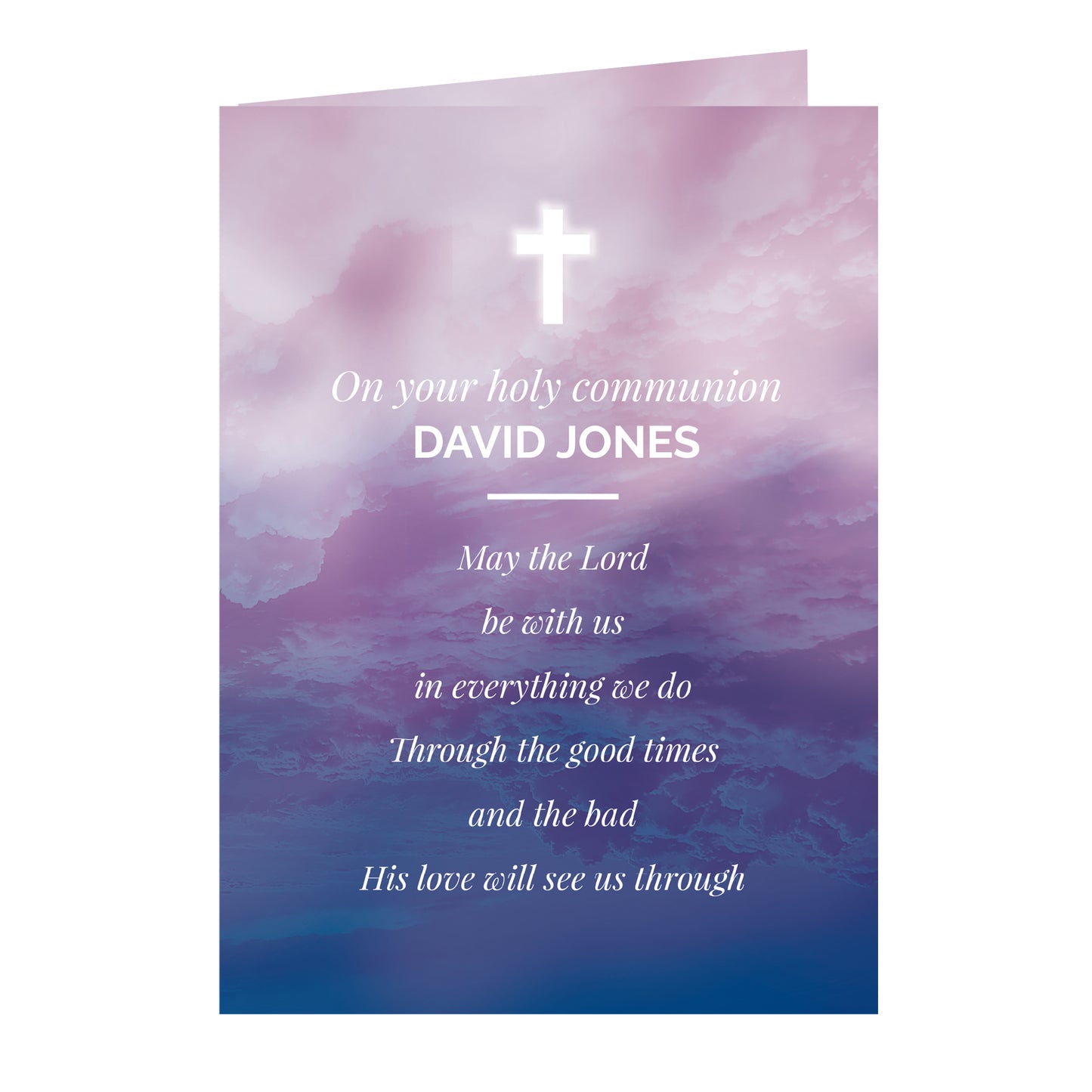 Personalised In Loving Memory Cross Card