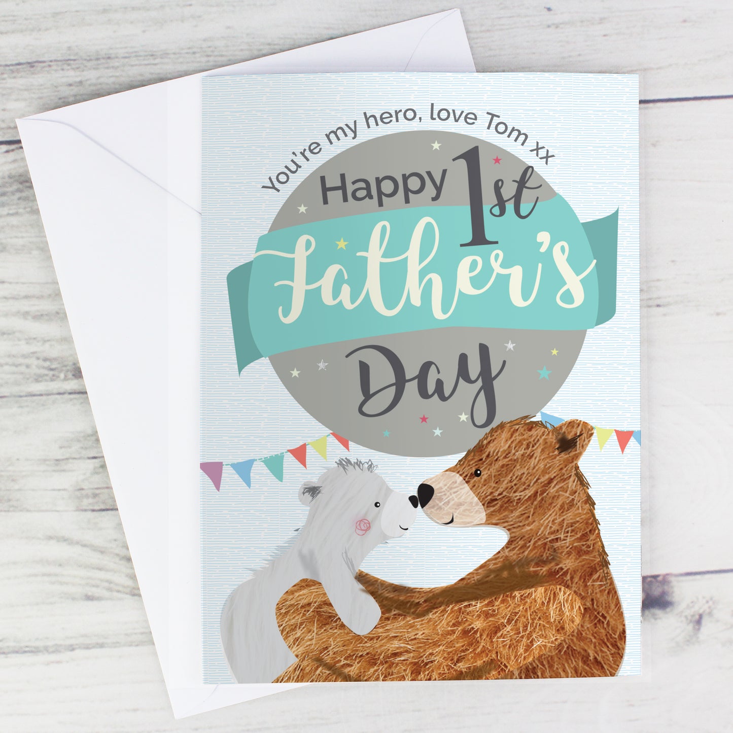 Personalised 1st Father's Day Daddy Bear Card