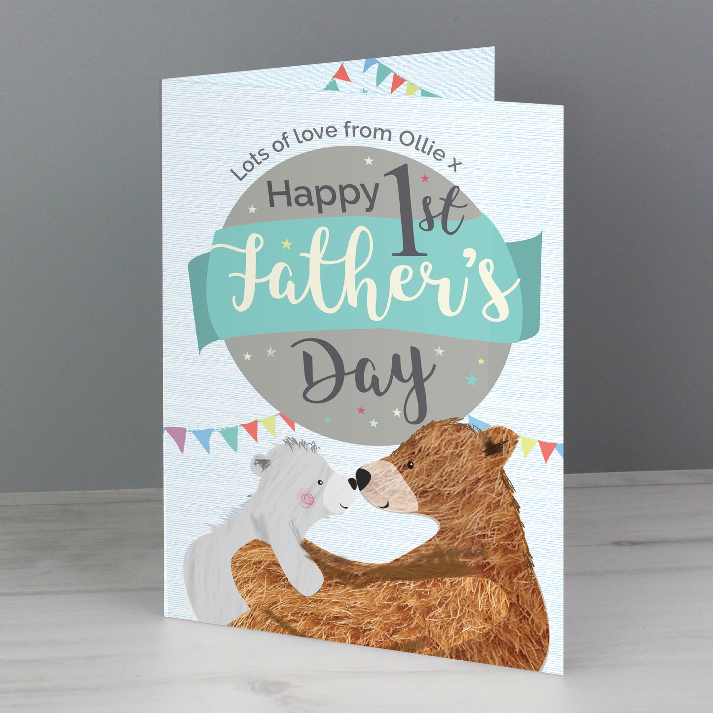 Personalised 1st Father's Day Daddy Bear Card