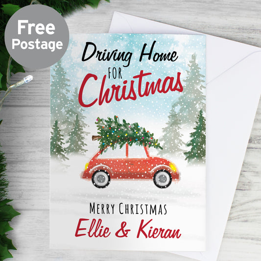 Personalised 'Driving Home For Christmas'' Card