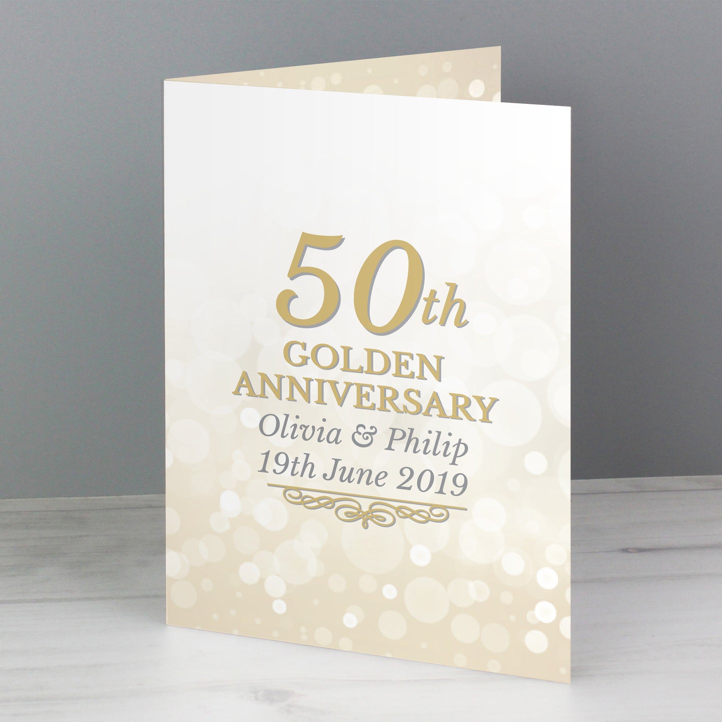 Personalised 50th Golden Anniversary Card