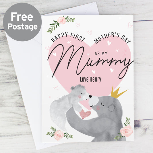 Personalised 1st Mother's Day Mama Bear Card