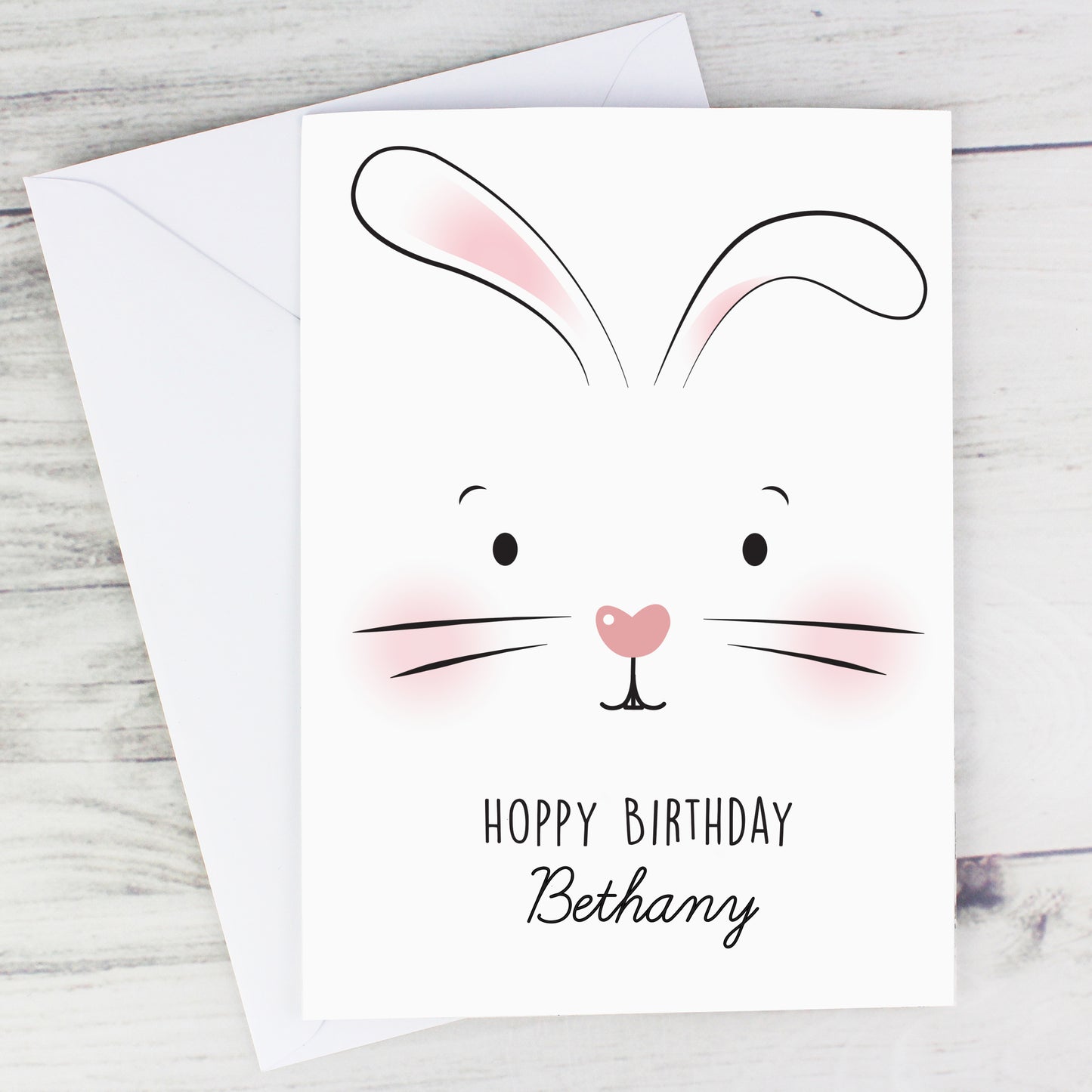 Personalised Bunny Features Card