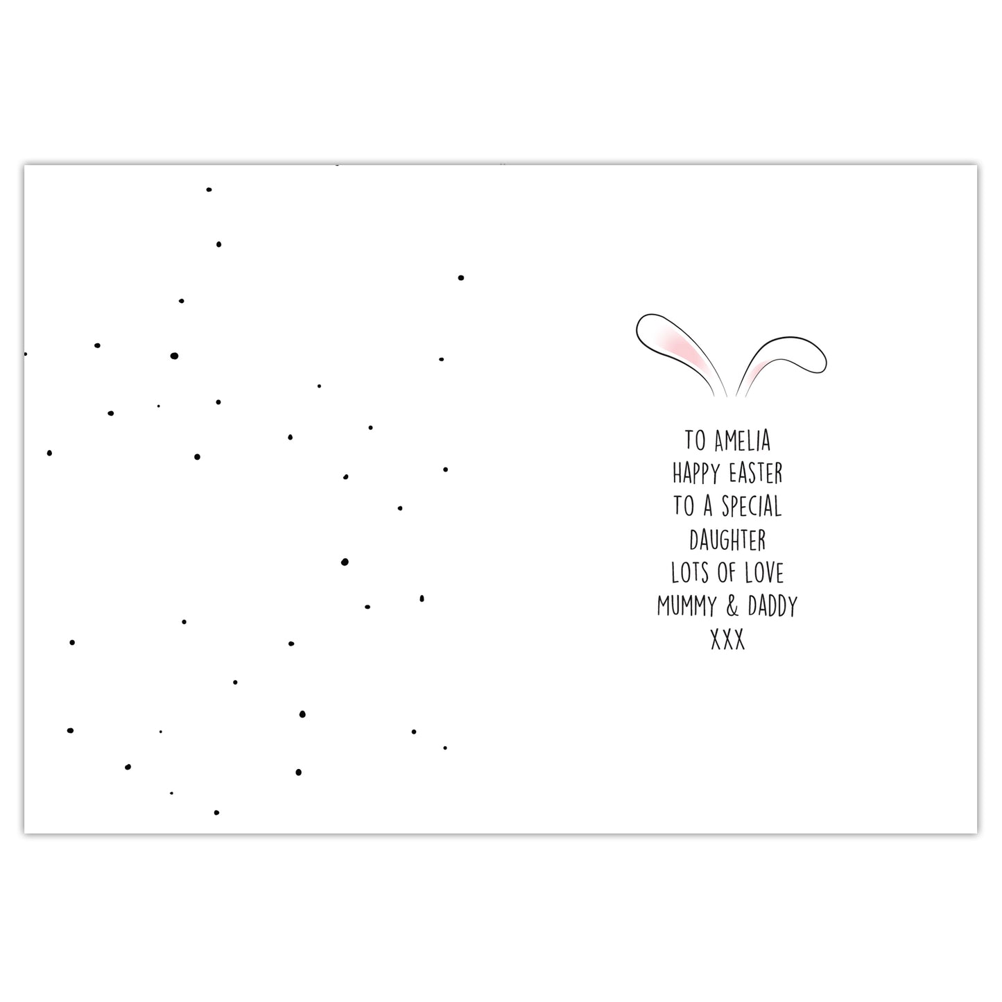 Personalised Bunny Features Card