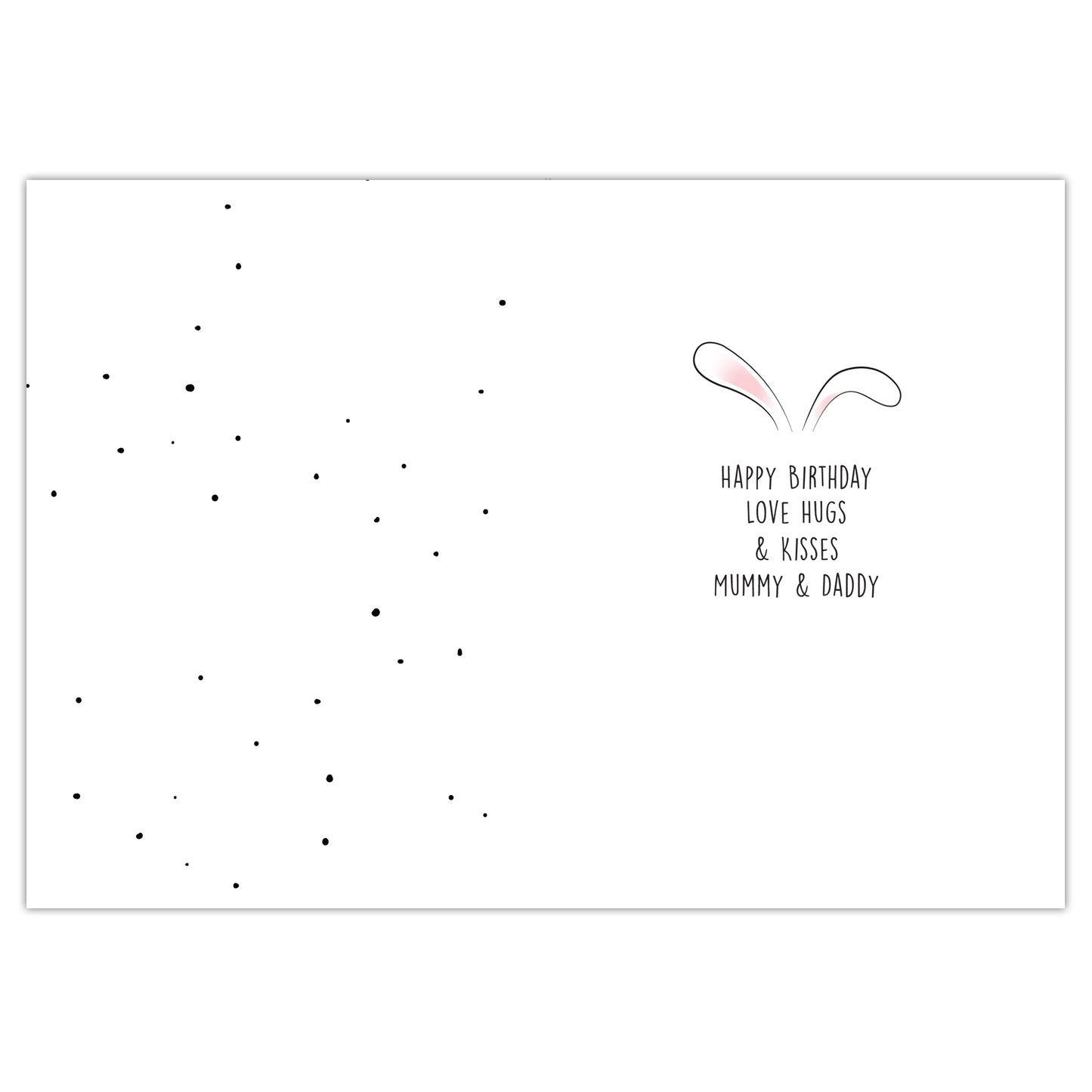 Personalised Bunny Features Card