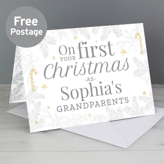 Personalised 'On Your First Christmas As' Card