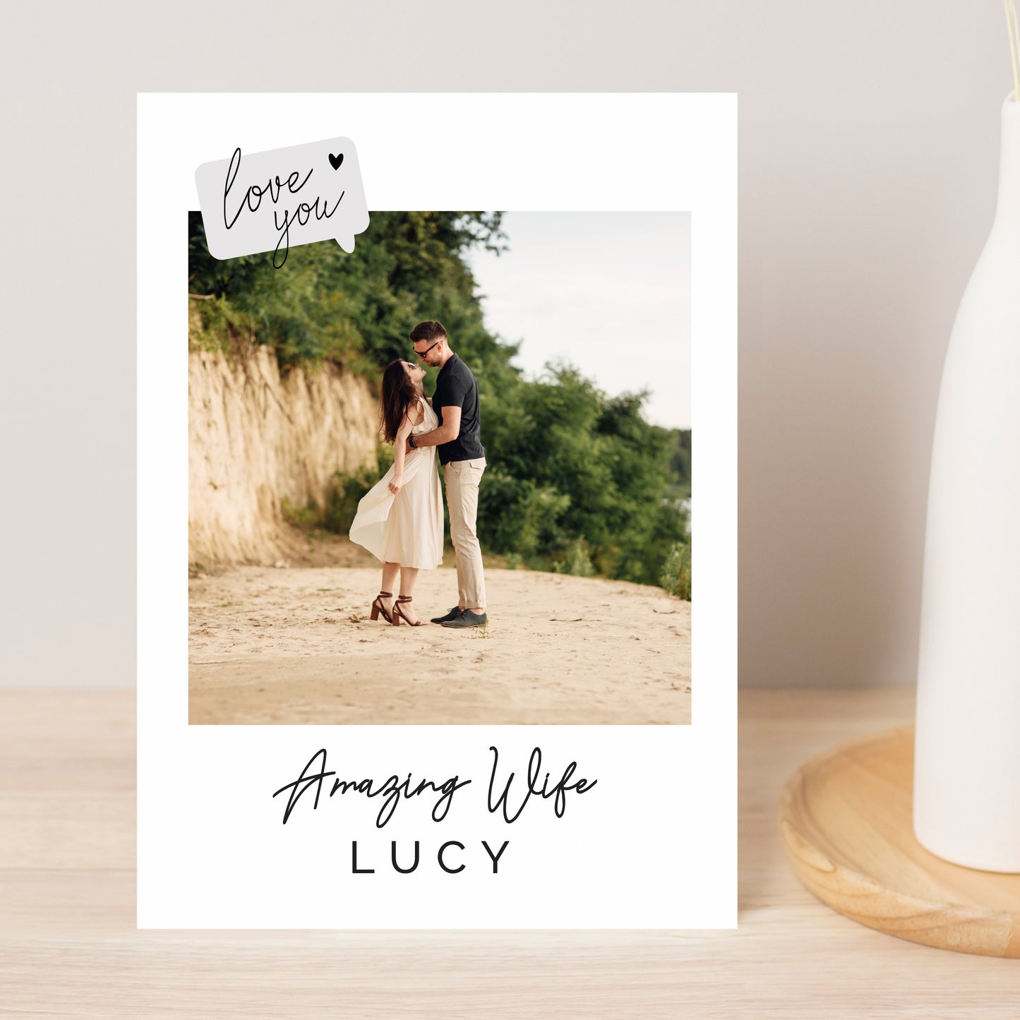 Personalised Love You Photo Upload Greeting Card