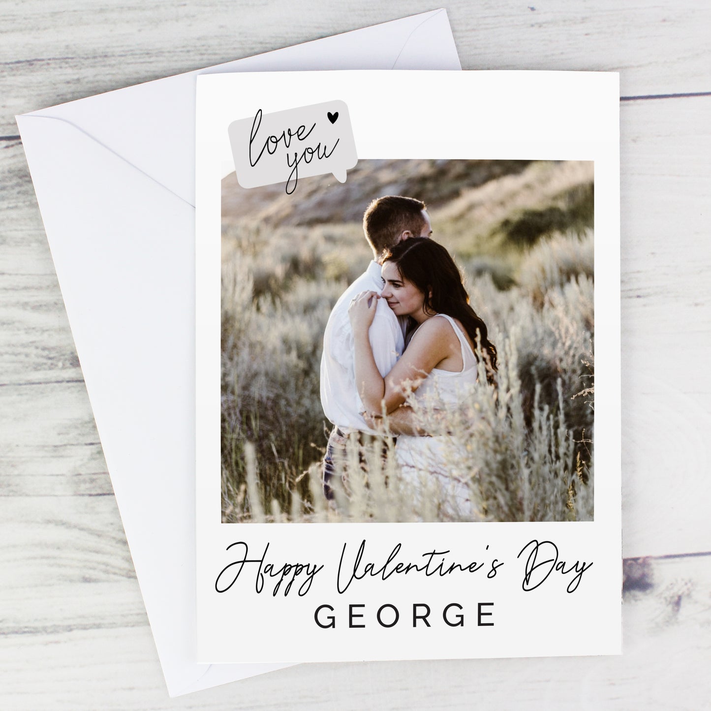 Personalised Love You Photo Upload Greeting Card