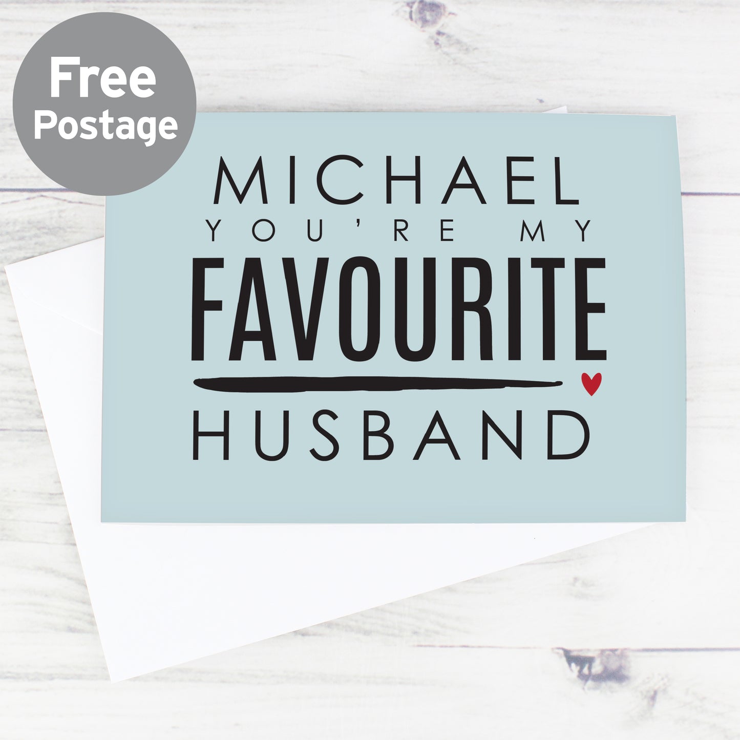 Personalised You're My Favourite Husband Card