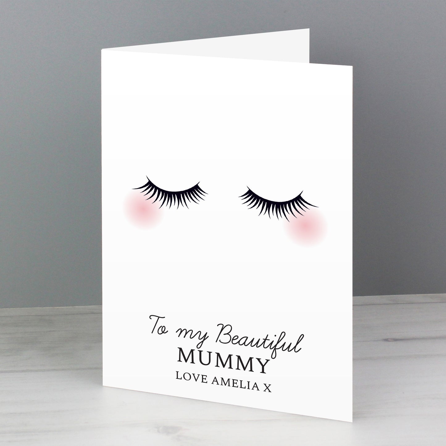 Personalised Eyelashes Card