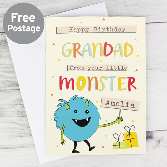 Personalised Little Monster Card