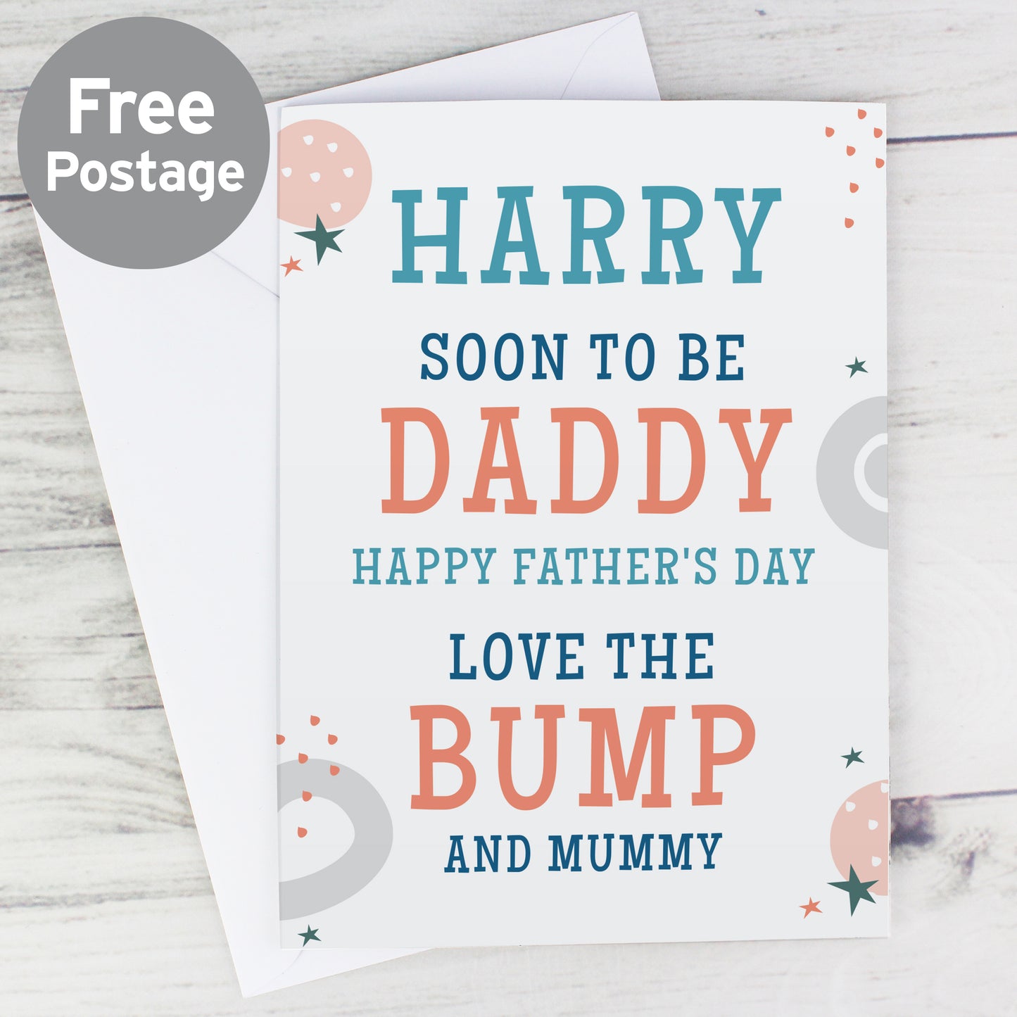 Personalised From the Bump Father's Day Card