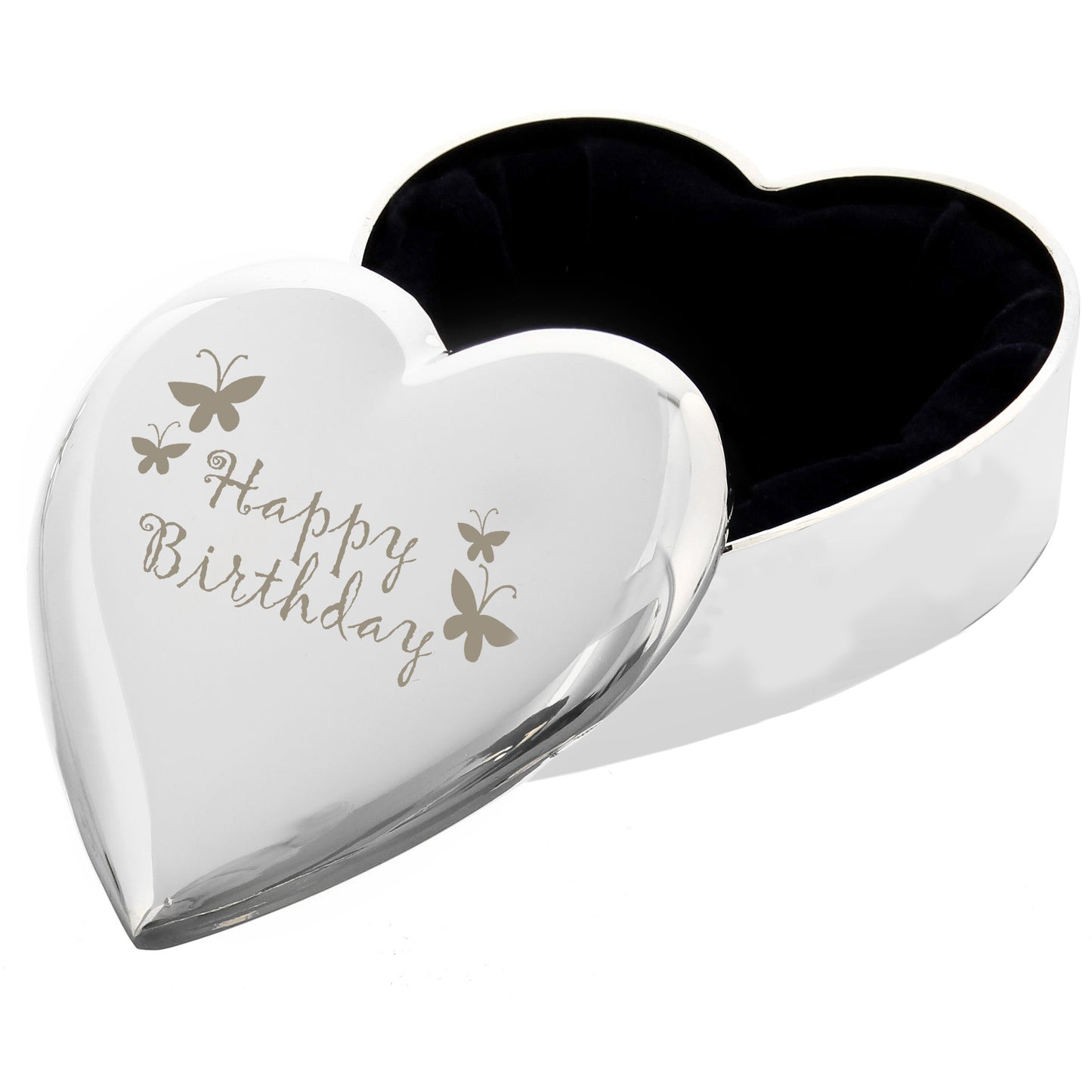 Happy Birthday Butterfly Heart Trinket Box