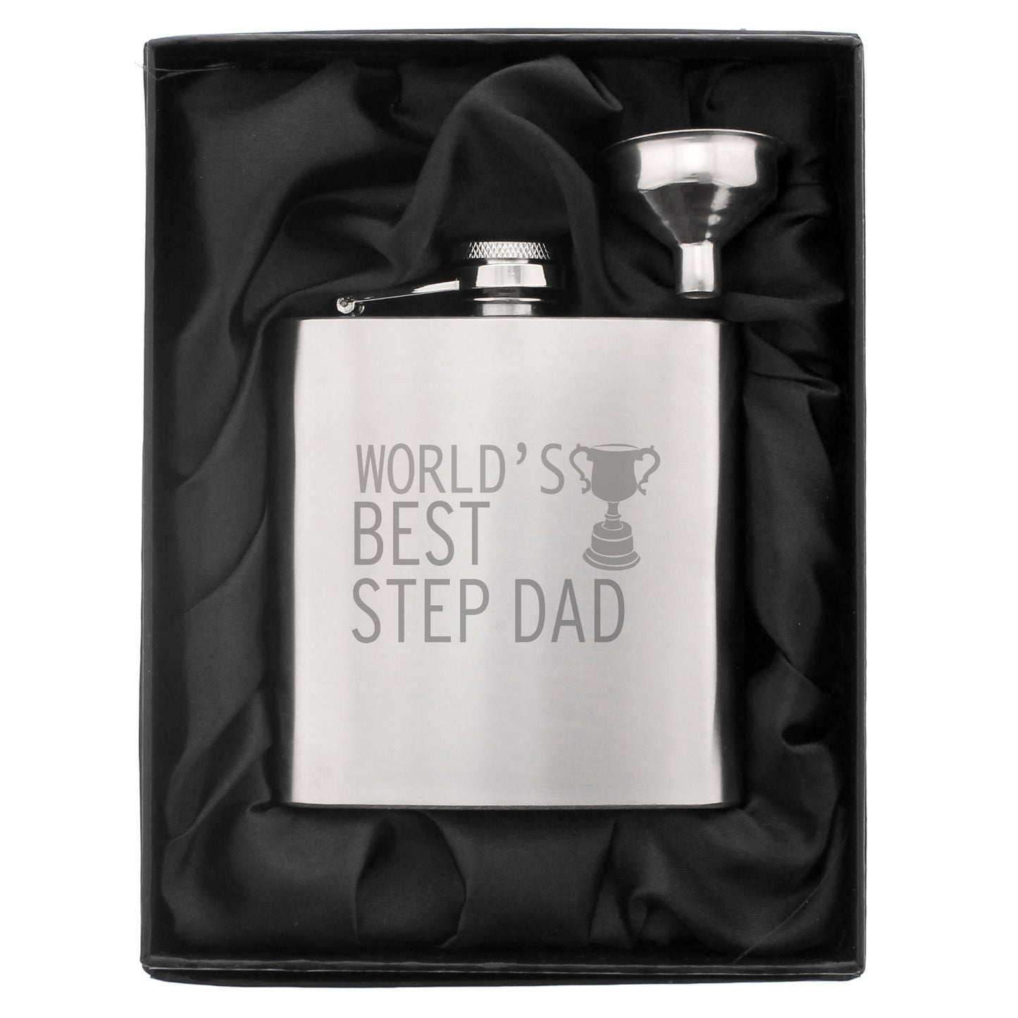 Worlds Best Step Dad  Hip Flask