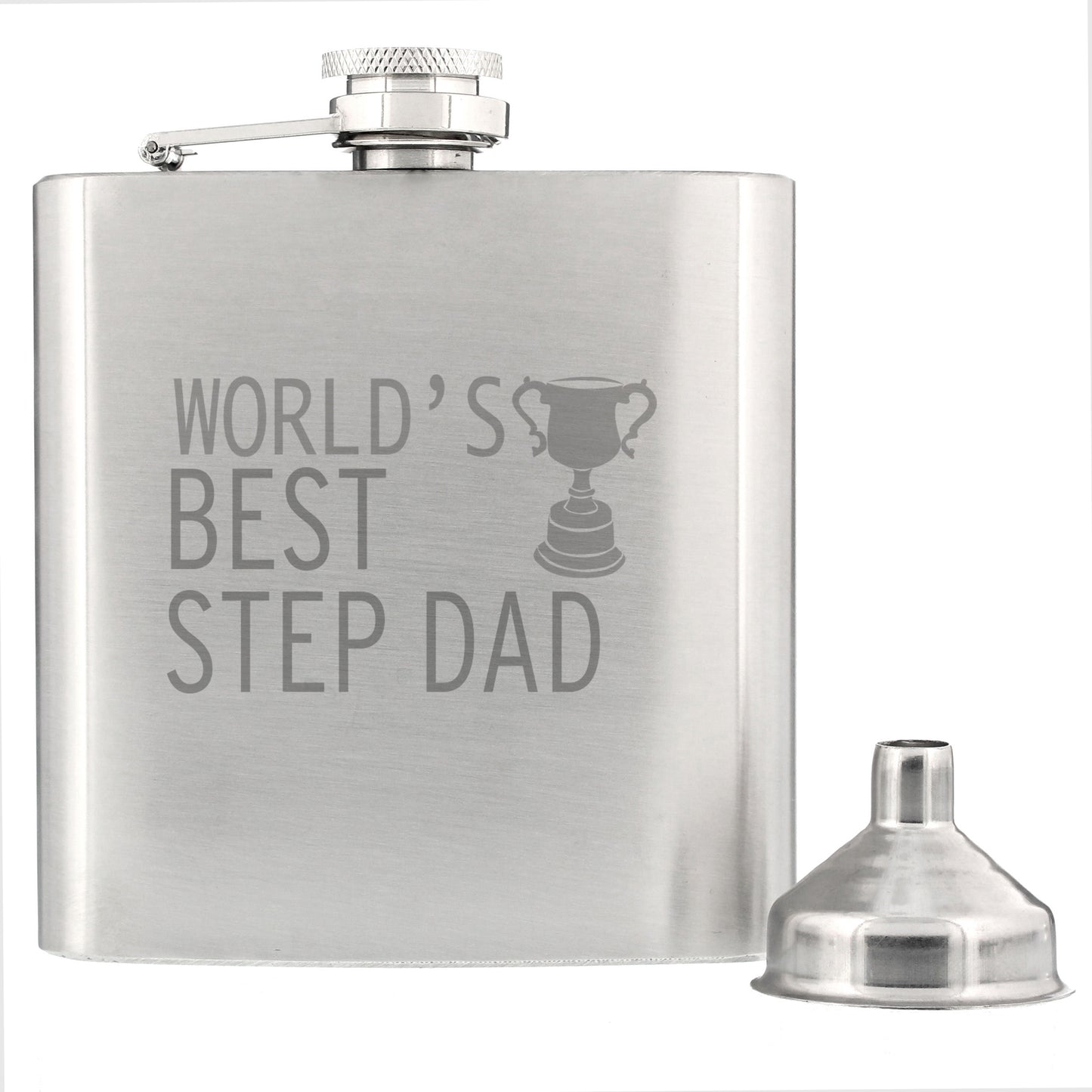 Worlds Best Step Dad  Hip Flask