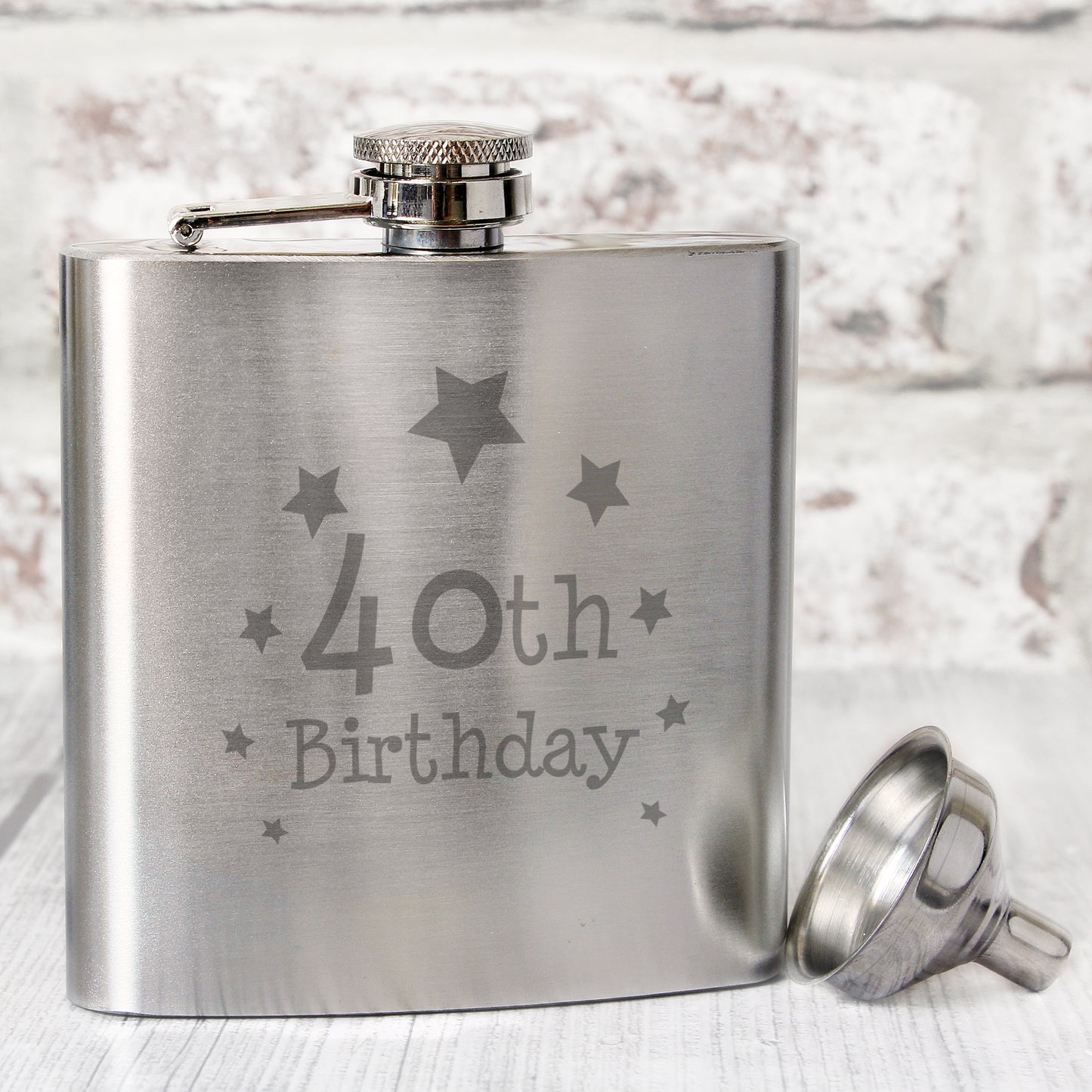 40th Birthday Hip Flask