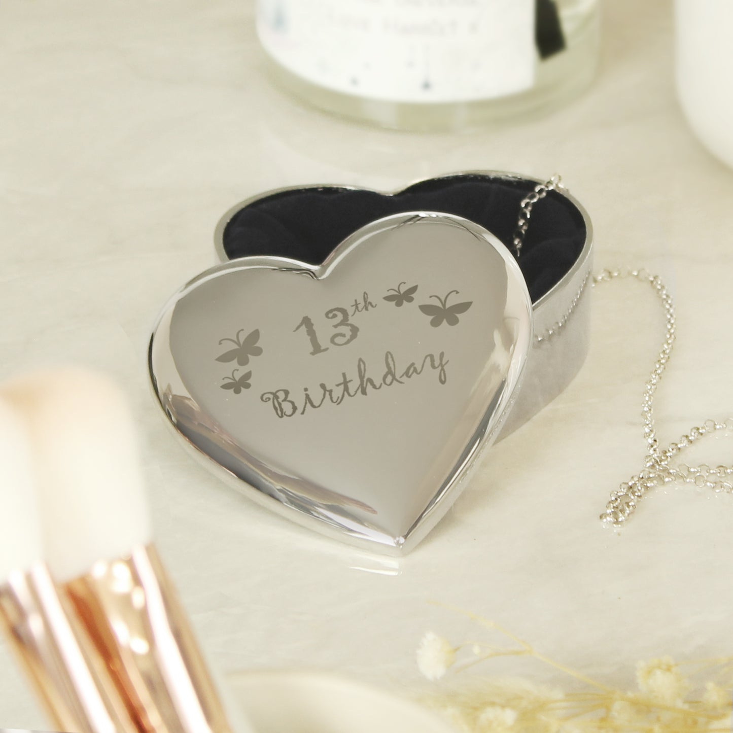 13th Butterflies Heart Trinket Box