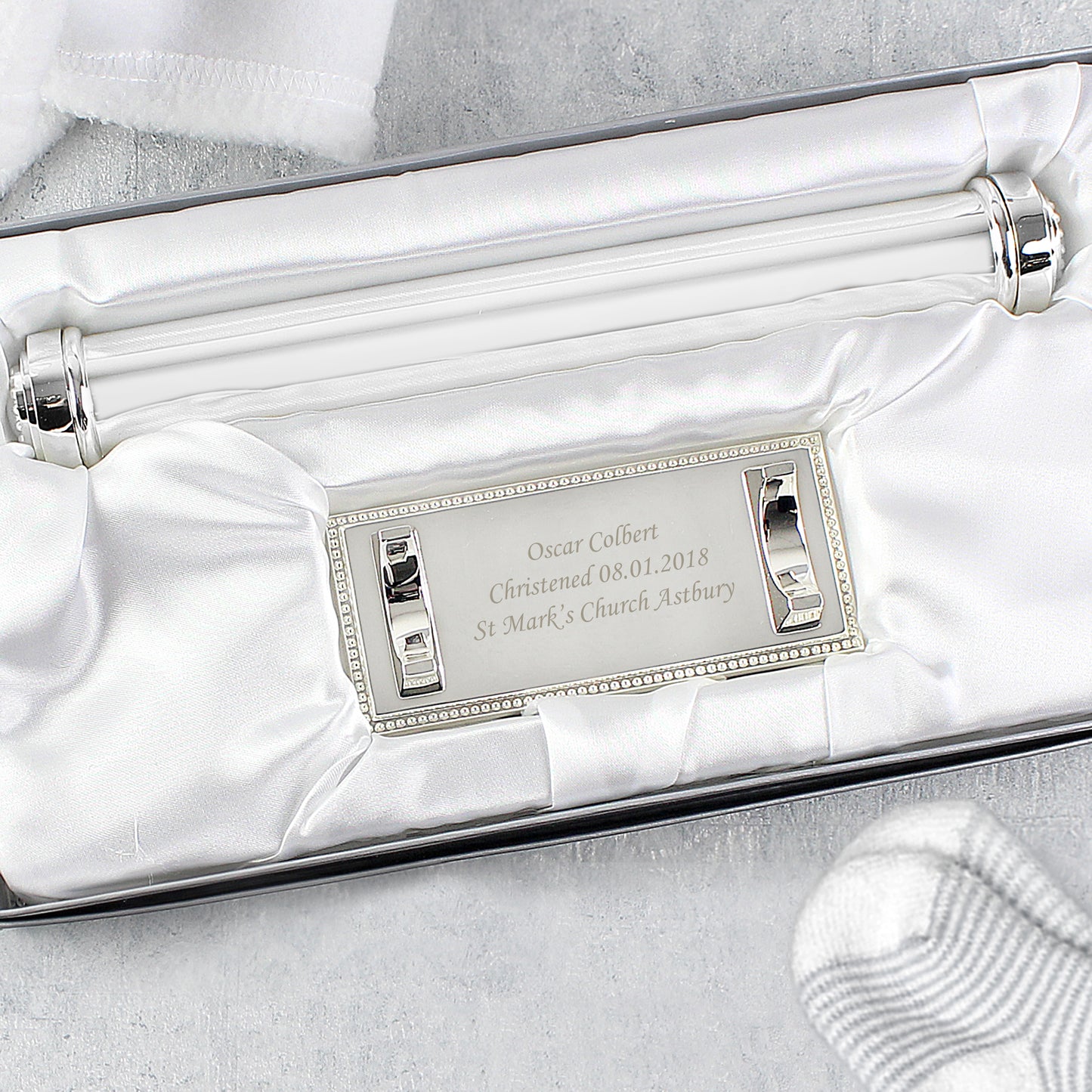 Personalised Plain Silver Plated Certificate Holder