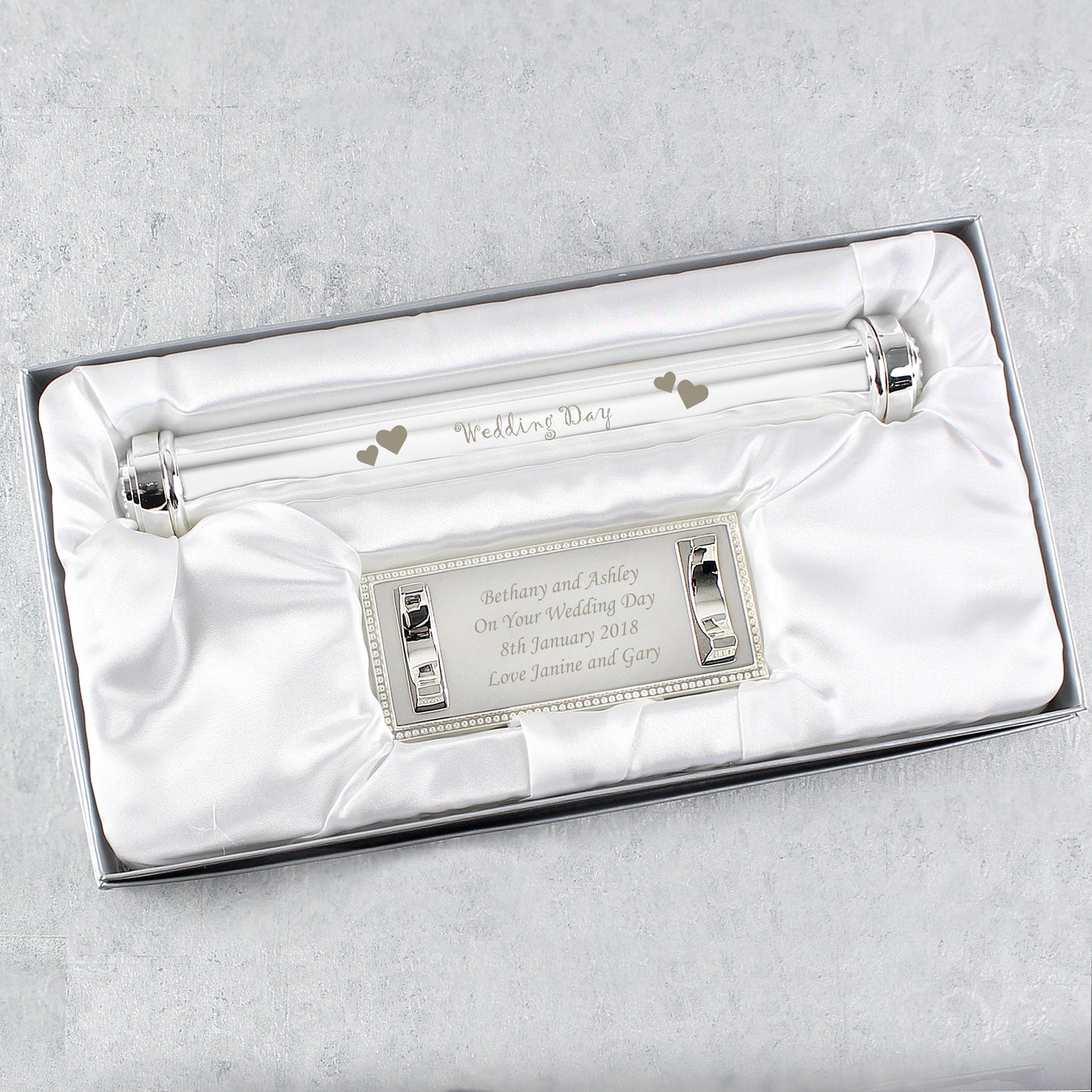 Personalised Wedding Day Silver Plated Certificate Holder