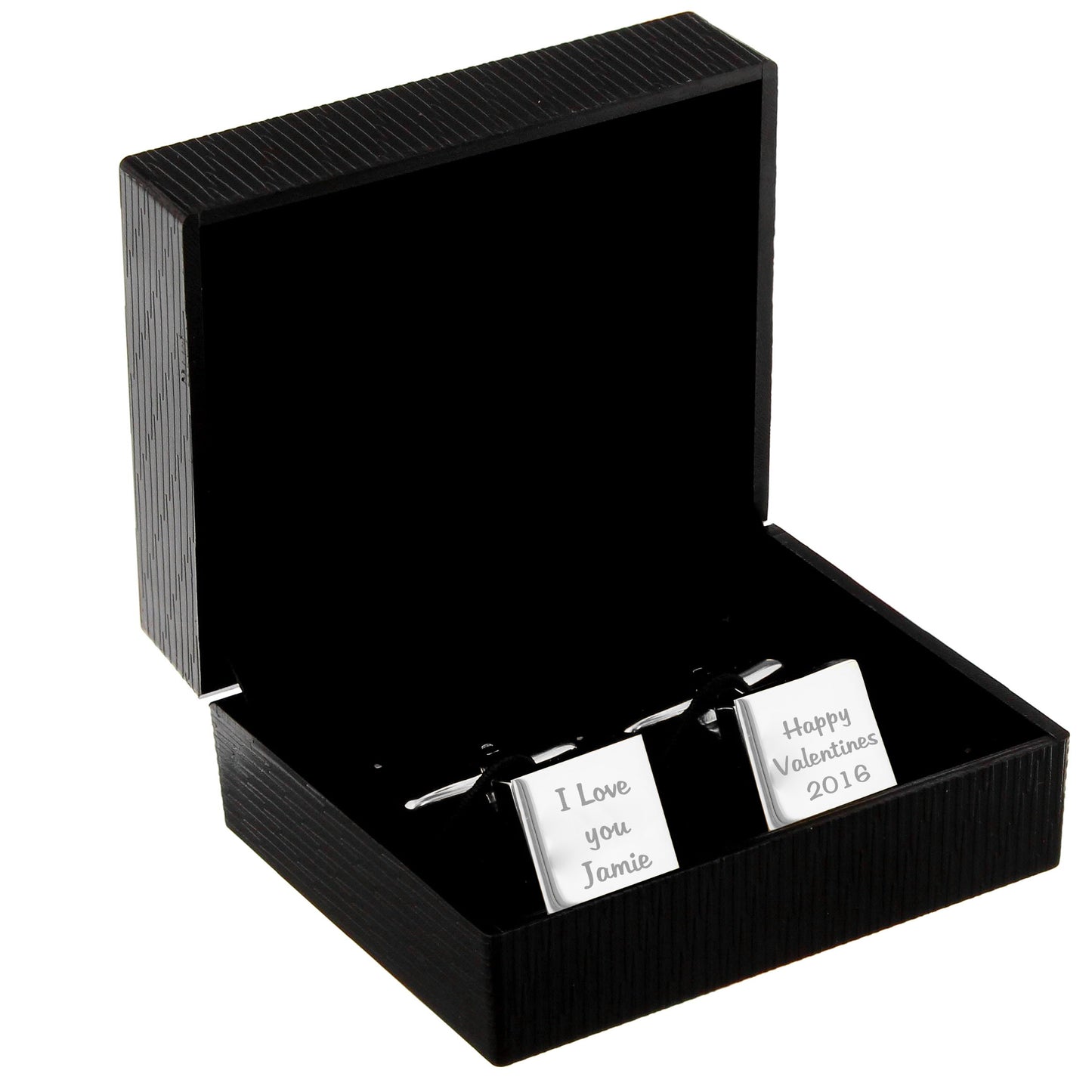 Personalised Any Message Square Cufflinks - 3 lines