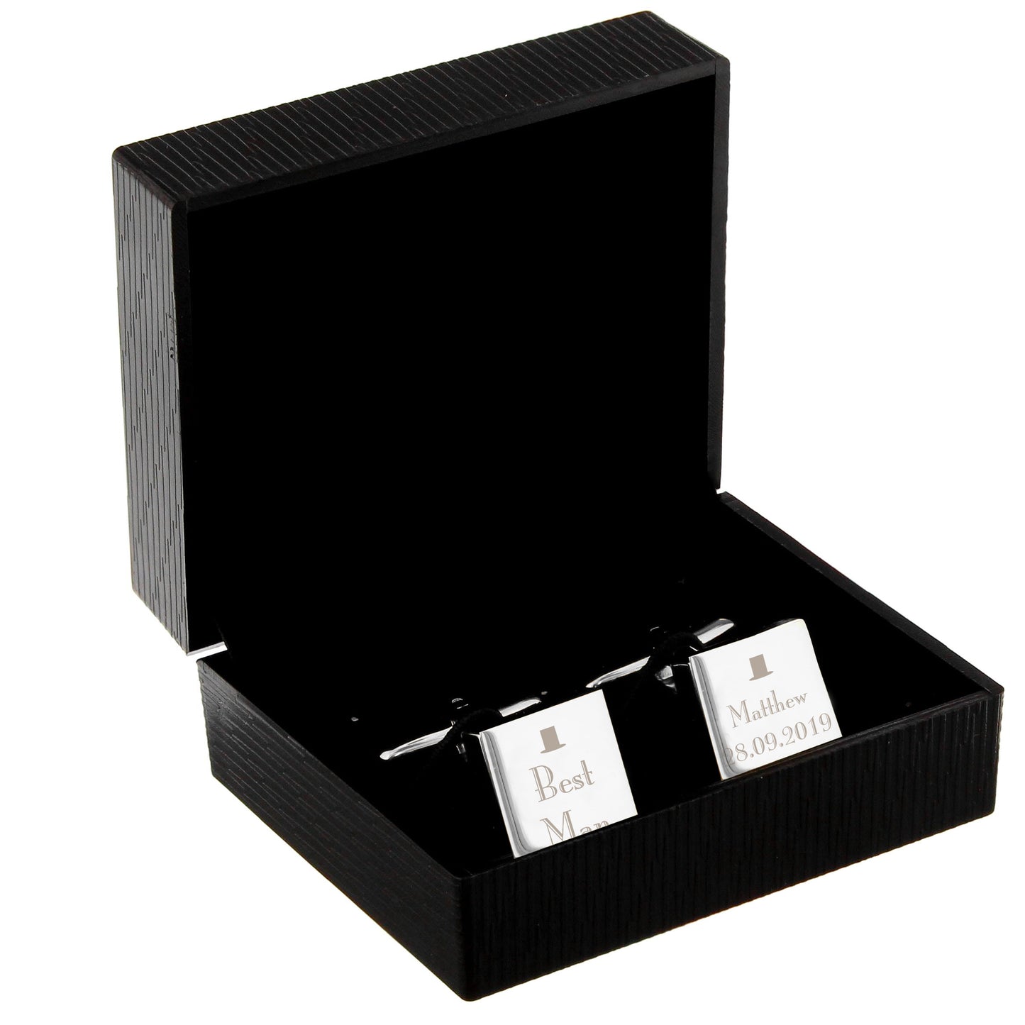 Personalised Decorative Wedding Best Man Square Cufflinks