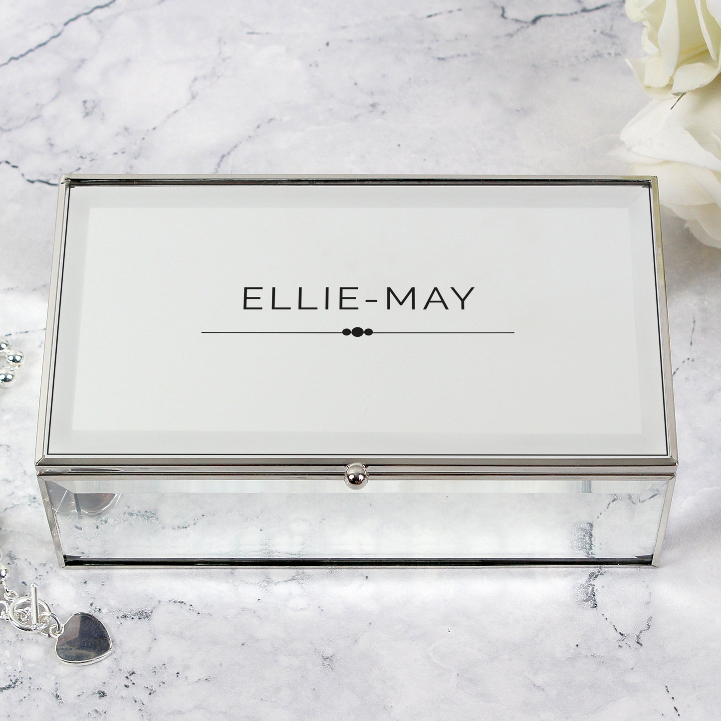 Personalised Classic Mirrored Jewellery Box