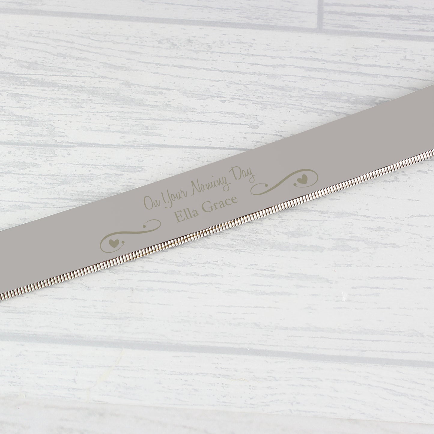 Personalised Heart & Swirl Cake Knife