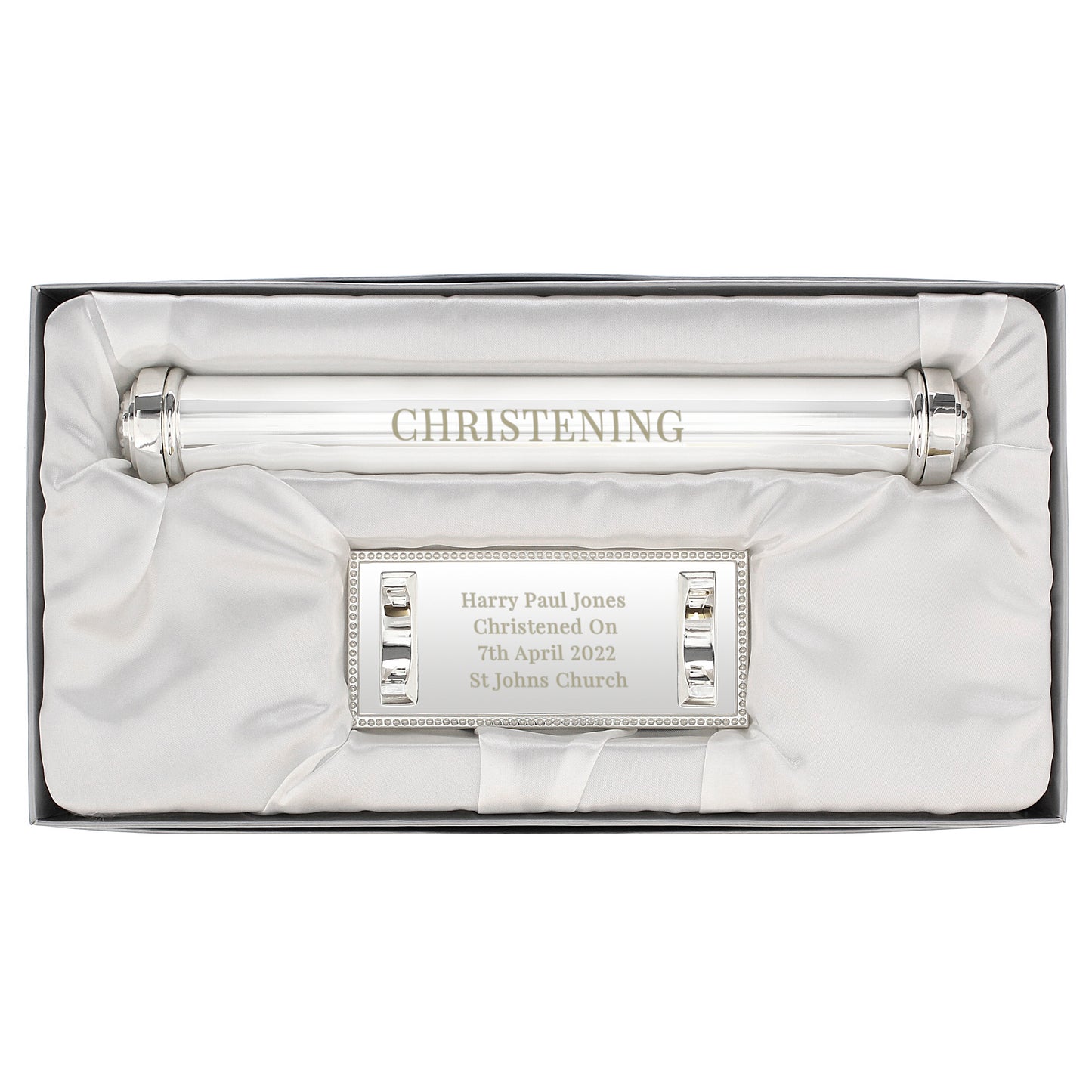 Personalised Free Text Silver Plated Certificate Holder