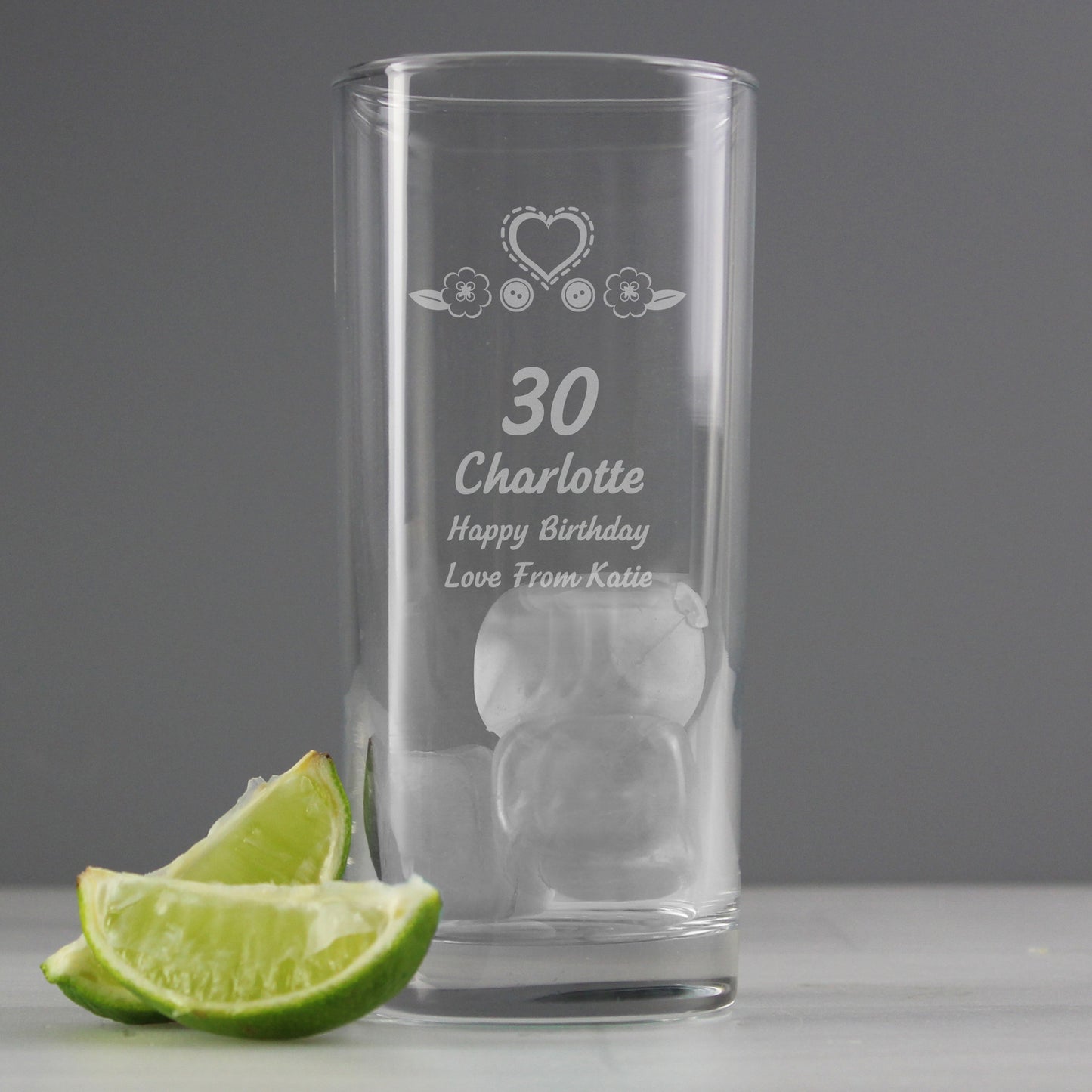 Personalised Birthday Craft Hi Ball Glass