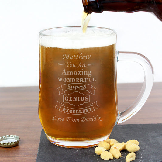 Personalised Vintage Typography Tankard