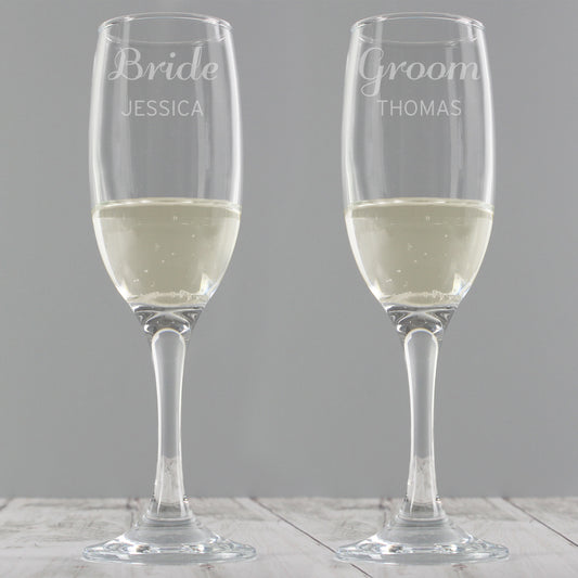 Personalised Classic Pair of Flutes