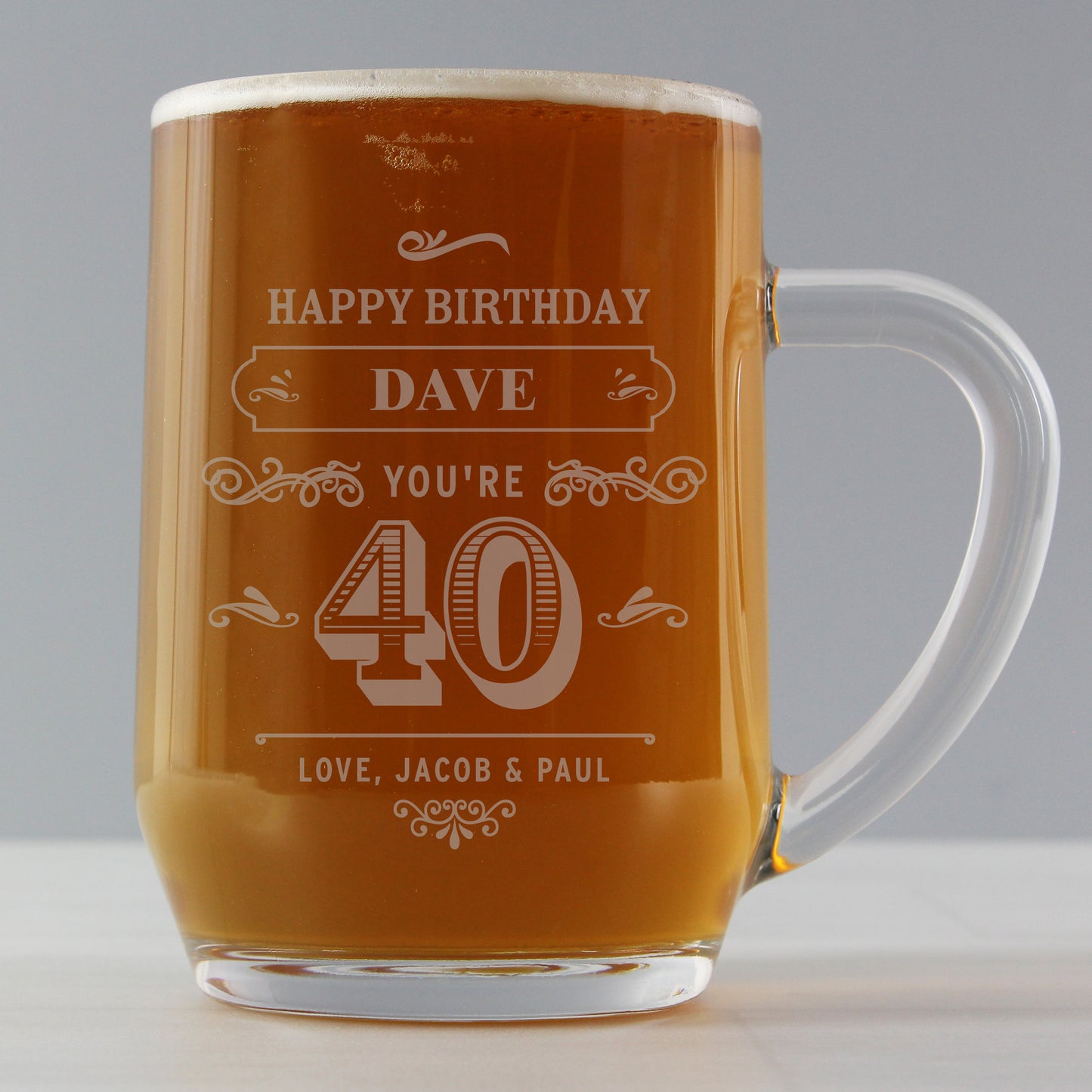 Personalised Birthday Vintage Typography Tankard