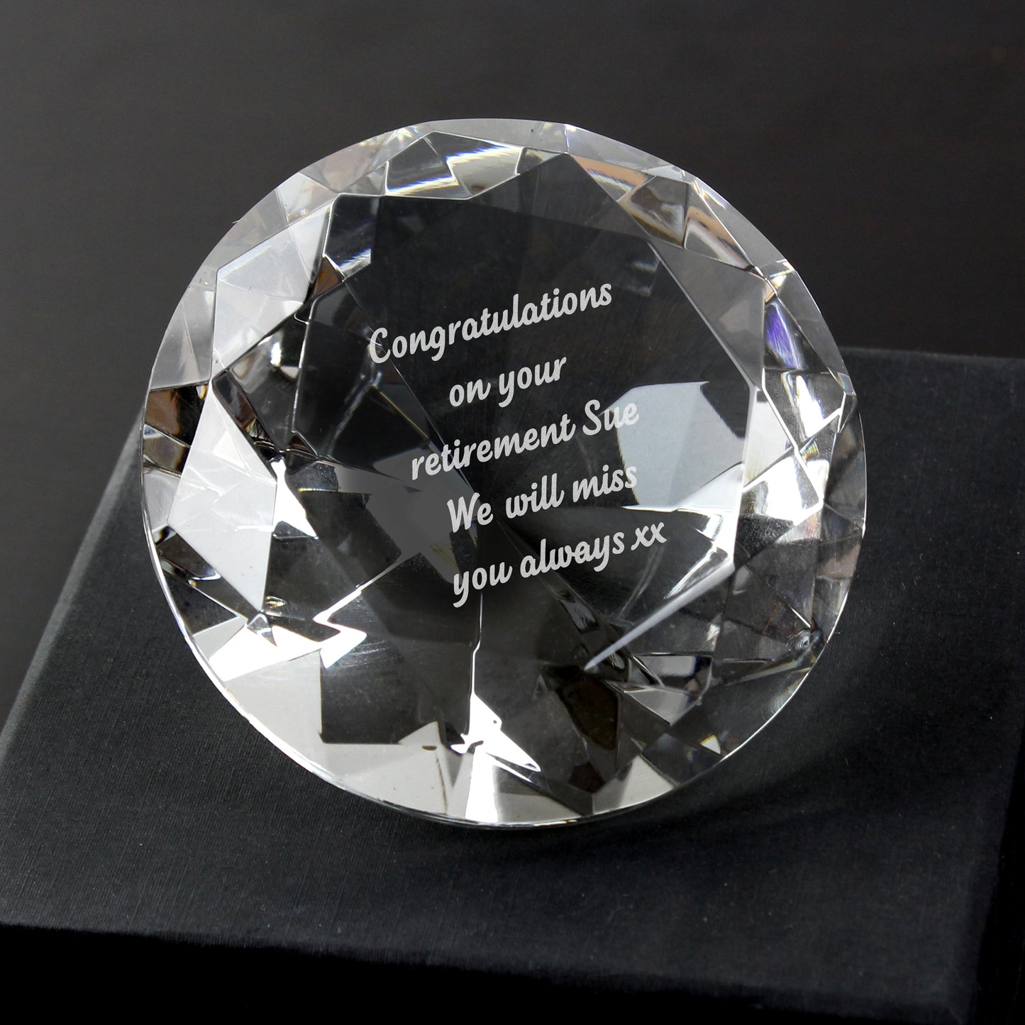 Personalised Diamond Paperweight