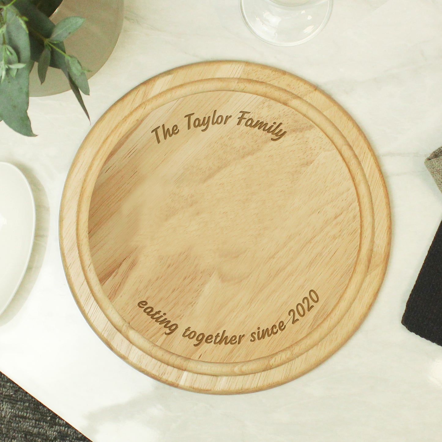 Personalised Plain Round Chopping Board