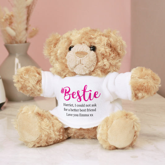 Personalised #Bestie Teddy Bear