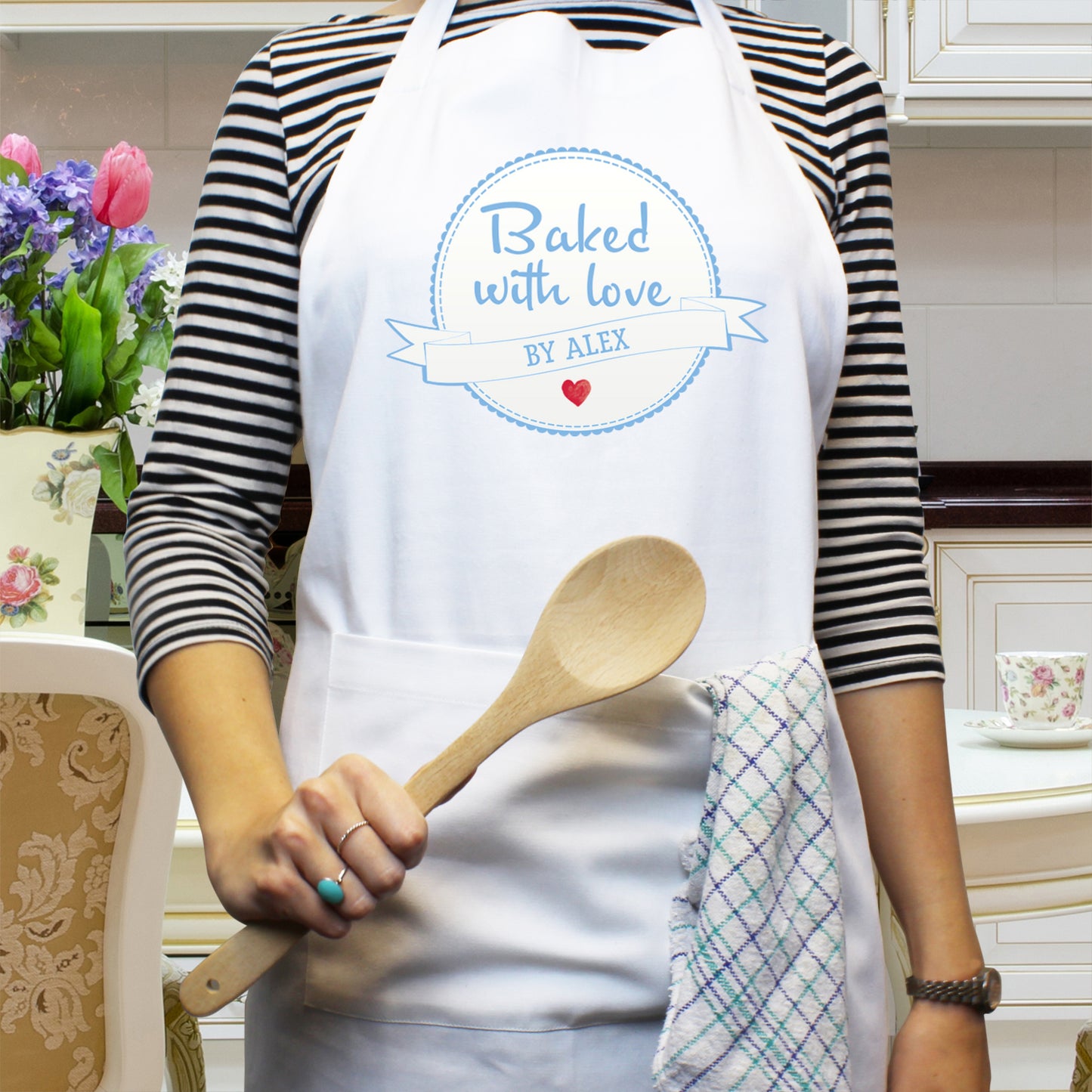 Personalised Baked With Love Apron